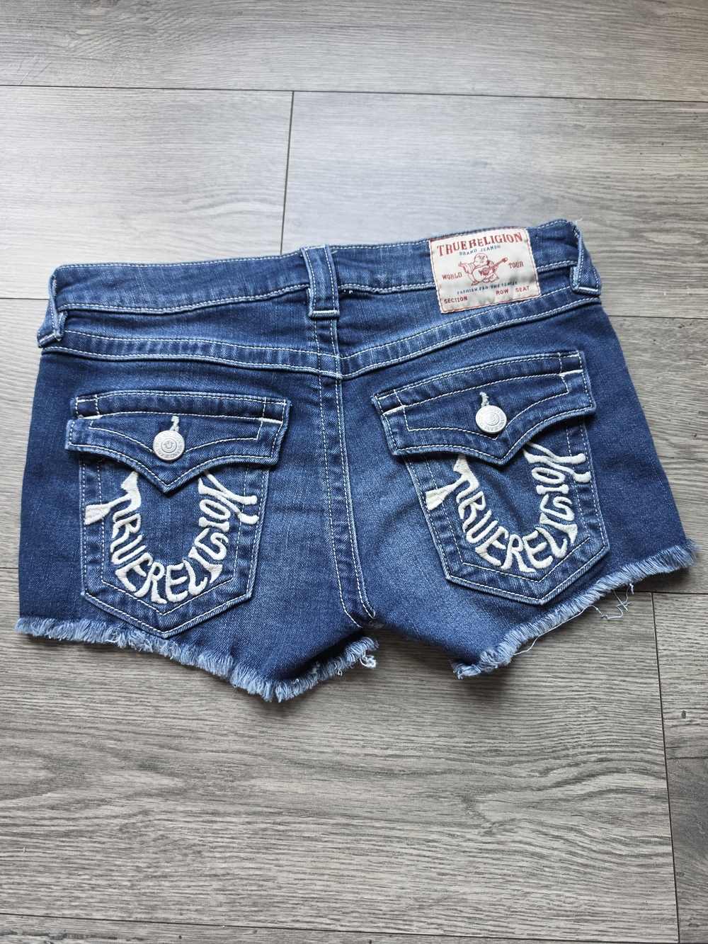 True Religion Women's Denim Cutoff Shorts in Blue
